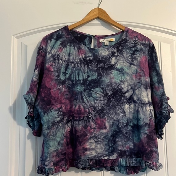 Anthropologie 
 C & C California linen blend Tye dye top - Picture 1 of 7